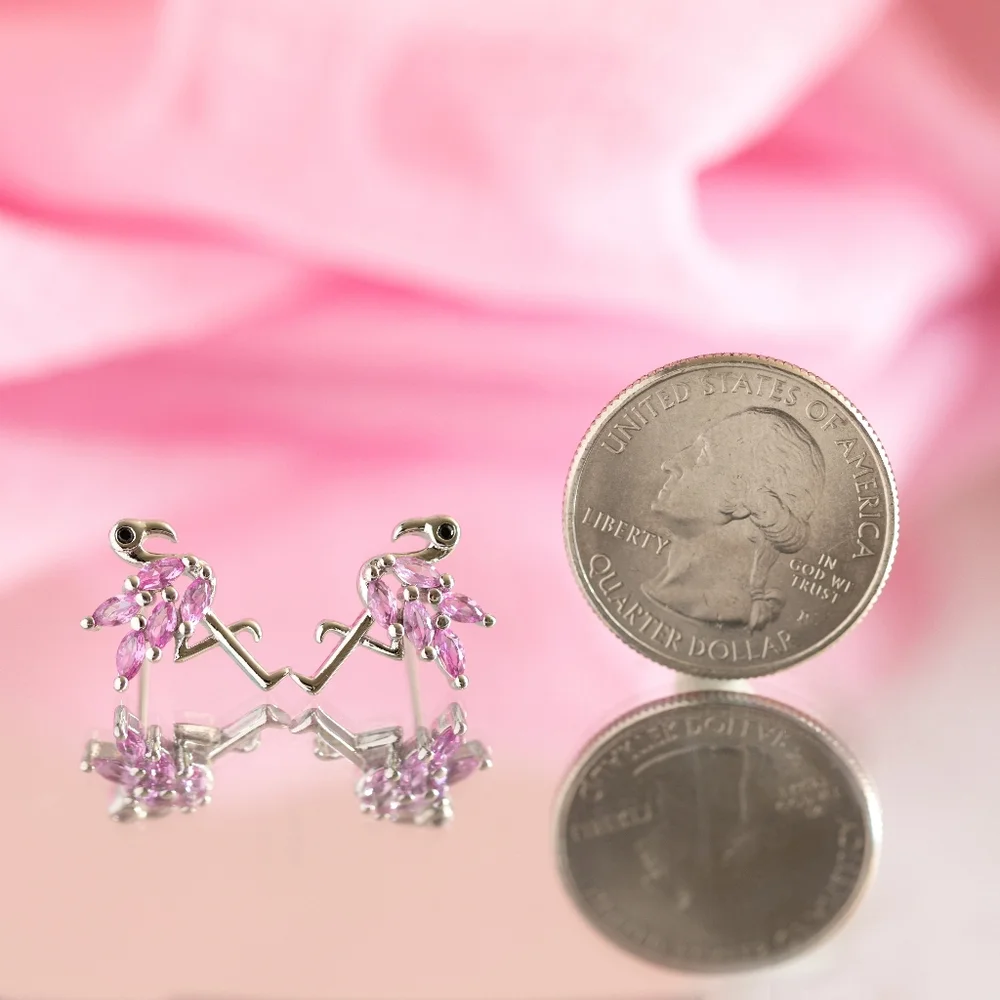 Pink Flamingo Studs - Picture 8 of 8
